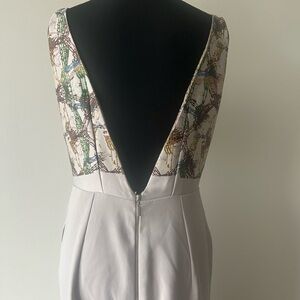 Verica Rakočević Designer Jumpsuit – Size 38, Abstract Brocade Bodice